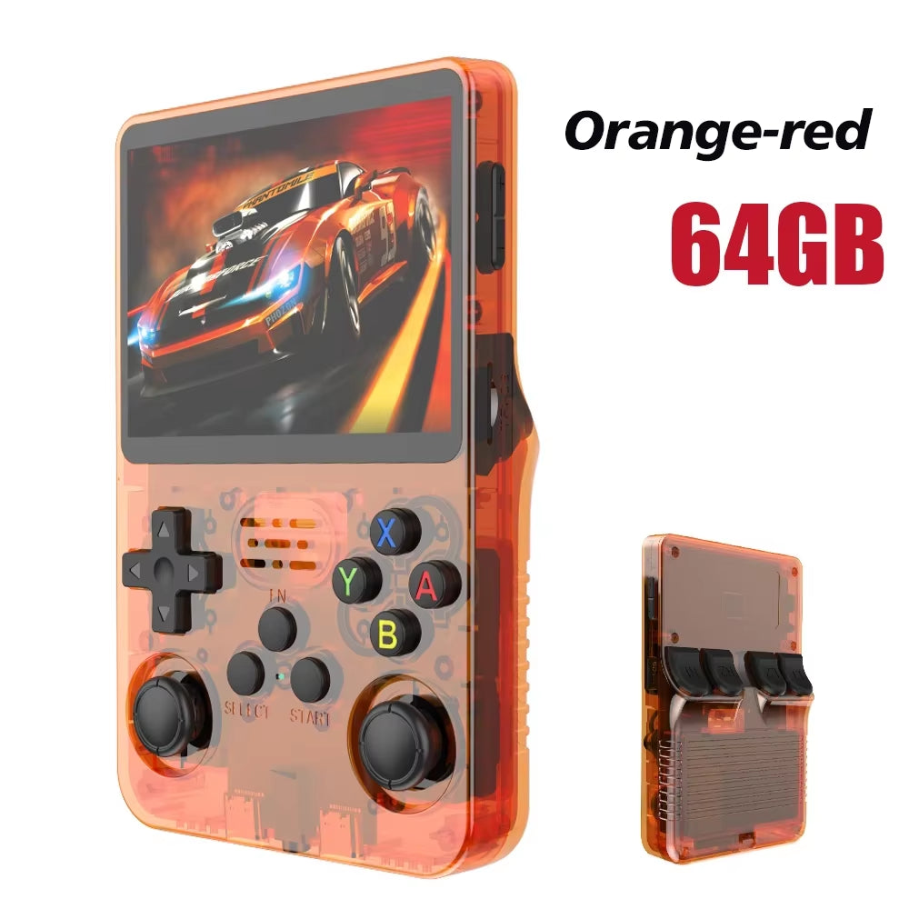 EW Green R36S Retro Handheld Game Console Linux System 3.5 Inch IPS Screen Portable Pocket Video Player 64GB 128G Game Kid Gift