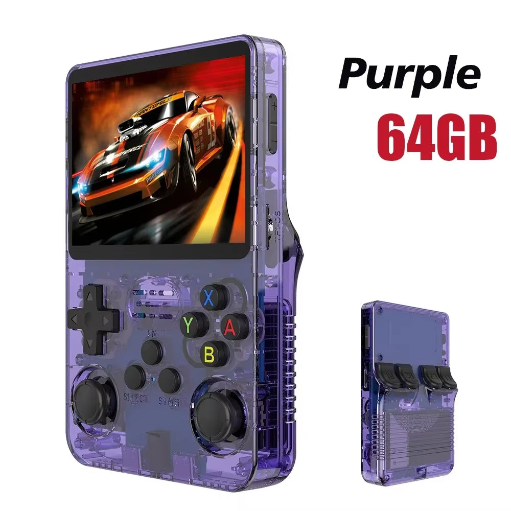 EW Green R36S Retro Handheld Game Console Linux System 3.5 Inch IPS Screen Portable Pocket Video Player 64GB 128G Game Kid Gift