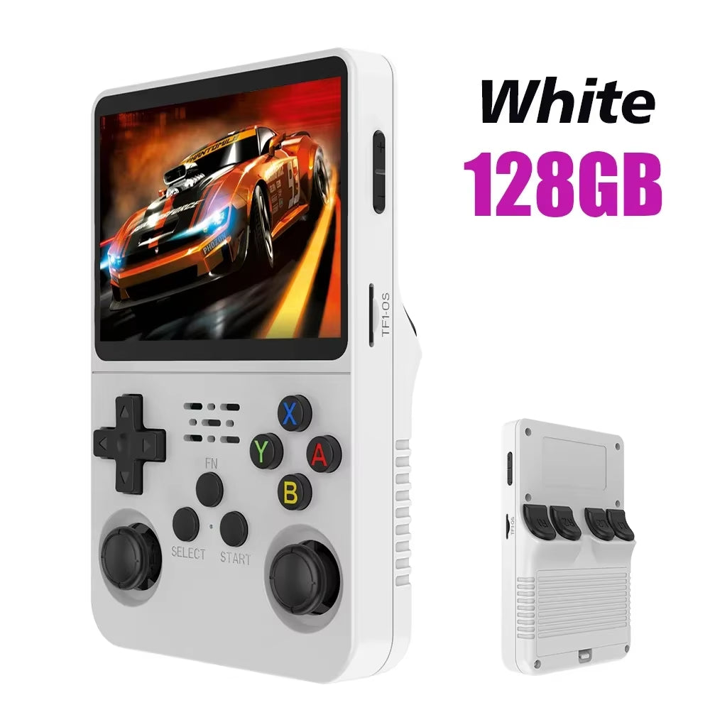 EW Green R36S Retro Handheld Game Console Linux System 3.5 Inch IPS Screen Portable Pocket Video Player 64GB 128G Game Kid Gift