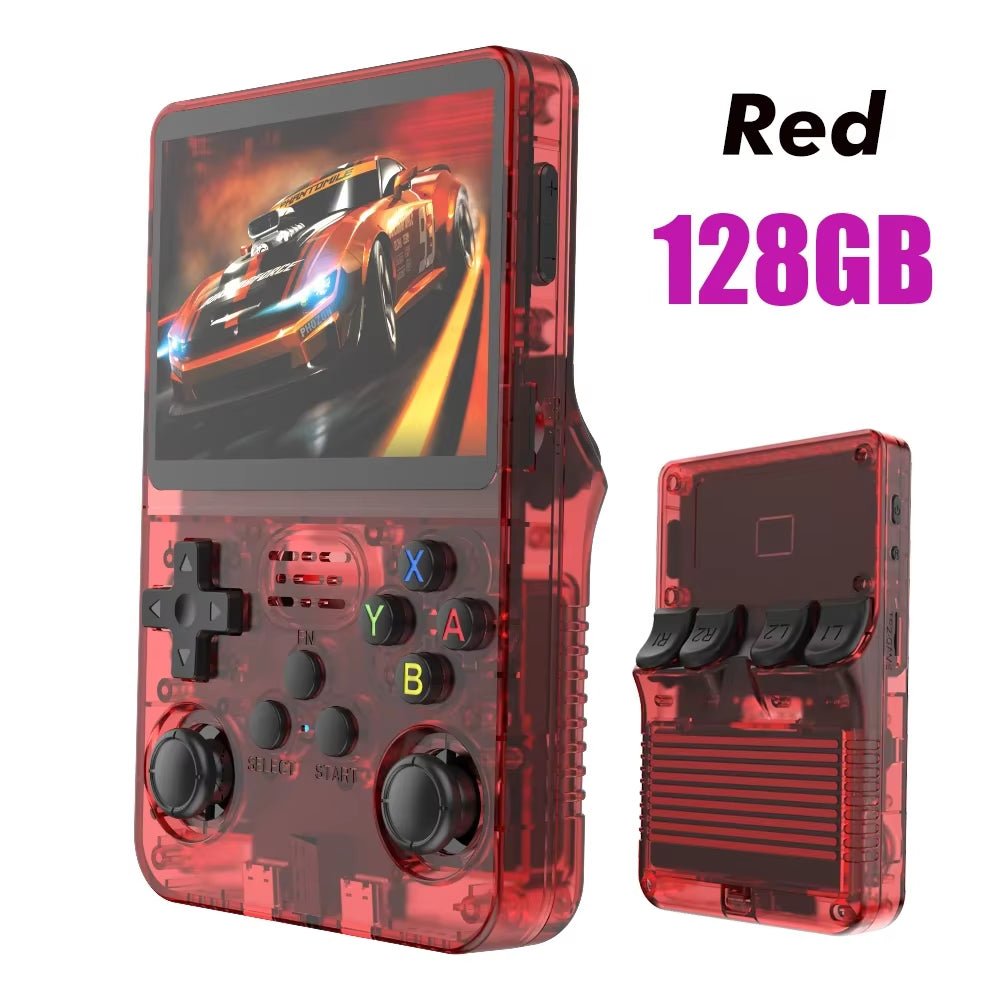 EW Green R36S Retro Handheld Game Console Linux System 3.5 Inch IPS Screen Portable Pocket Video Player 64GB 128G Game Kid Gift
