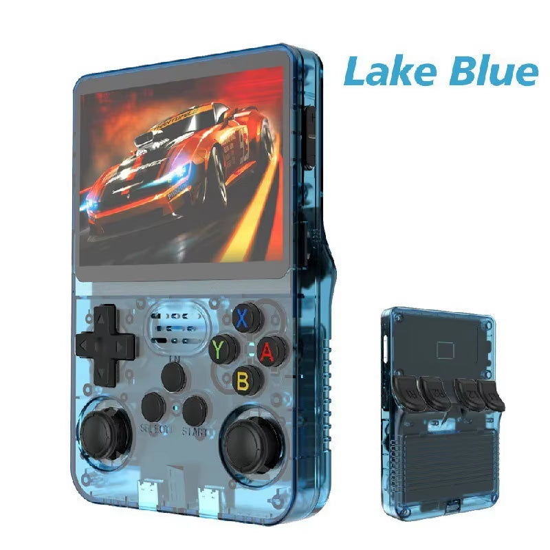 EW Green R36S Retro Handheld Game Console Linux System 3.5 Inch IPS Screen Portable Pocket Video Player 64GB 128G Game Kid Gift