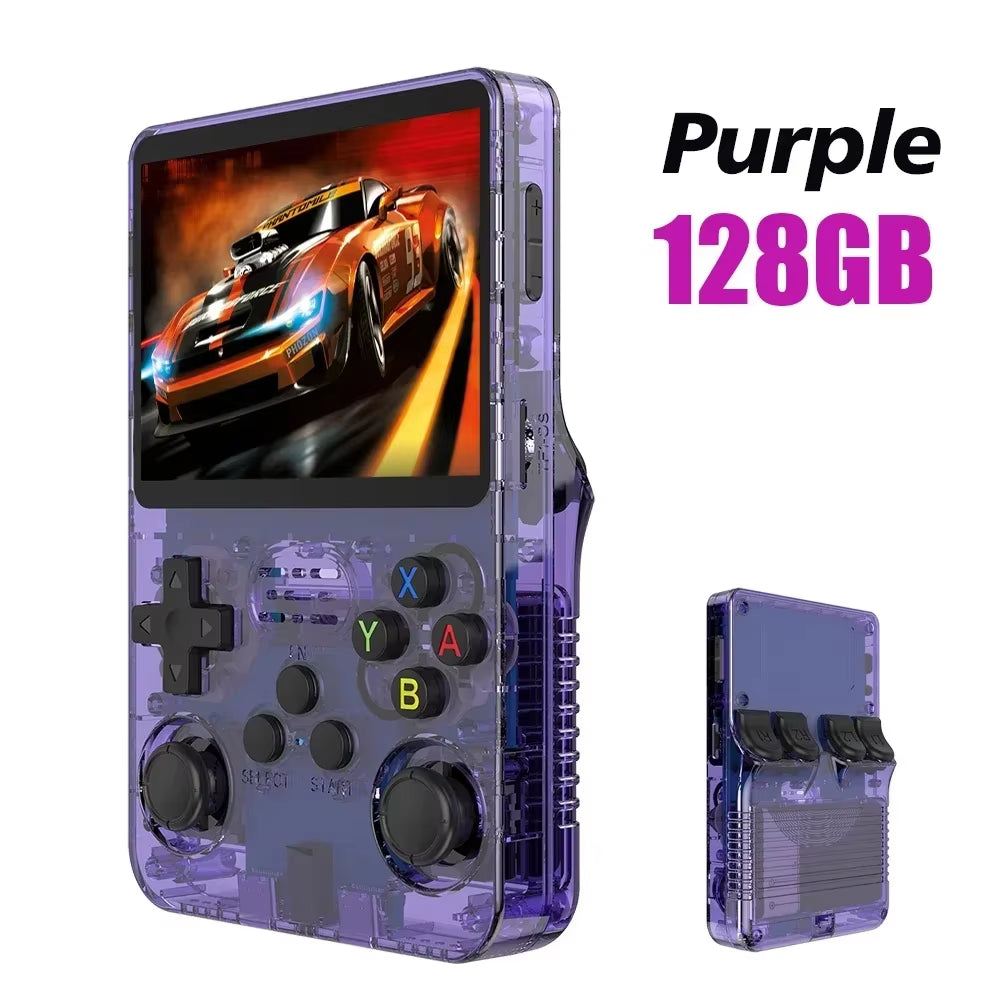 EW Green R36S Retro Handheld Game Console Linux System 3.5 Inch IPS Screen Portable Pocket Video Player 64GB 128G Game Kid Gift