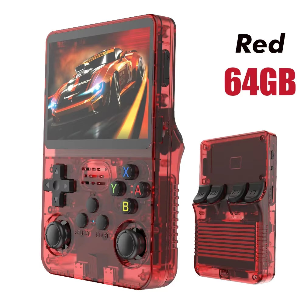 EW Green R36S Retro Handheld Game Console Linux System 3.5 Inch IPS Screen Portable Pocket Video Player 64GB 128G Game Kid Gift